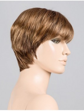 Perruque Pixie Ellen Wille teinte Mocca Rooted sur mannequin vue de profil