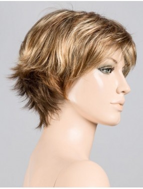 Perruque Raise Ellen Wille teinte Tobacco Rooted sur mannequin vue de profil