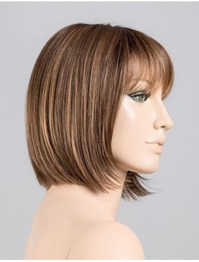Perruque Sing Mono Part Ellen Wille teinte Chocolate Rooted sur mannequin vue de profil