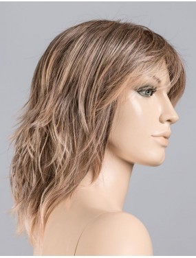 Perruque Stage Mono Part Ellen Wille teinte Powderblonde Tipped sur mannequin vue de profil
