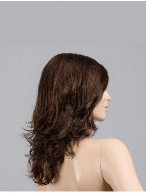 Perruque Touch Mono Part Ellen Wille teinte Chocolate Rooted sur mannequin vue de profil