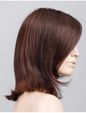 Perruque Melody Mono Ellen Wille teinte Dark Auburn Rooted sur mannequin vue de profil