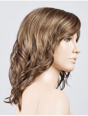 Perruque Beach Mono Part Ellen Wille teinte Nougat Rooted sur mannequin vue de profil