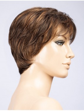 Perruque Cara Small Deluxe Ellen Wille teinte Chocolate Mix sur mannequin vue de profil