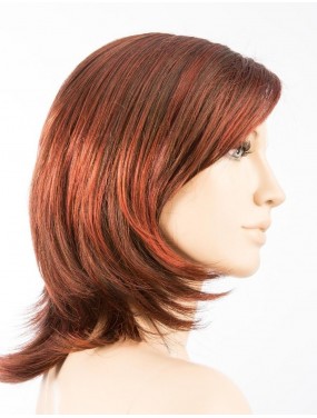 Perruque Casino Mono Part Ellen Wille teinte Flame Rooted sur mannequin vue de profil