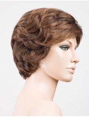 Perruque City Mono Ellen Wille teinte Chocolate Rooted sur mannequin vue de profil