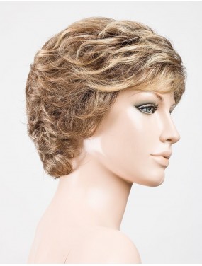 Perruque City Mono Ellen Wille teinte Bernstein Rooted sur mannequin vue de profil