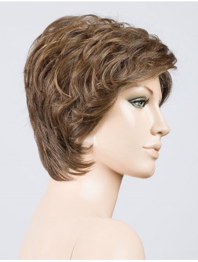 Perruque Cover Mono Part Ellen Wille teinte Coffeebrown Mix sur mannequin vue de profil