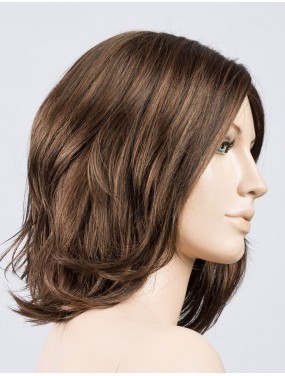 Perruque Destiny Mono Part Ellen Wille teinte Chocolate Rooted sur mannequin vue de profil