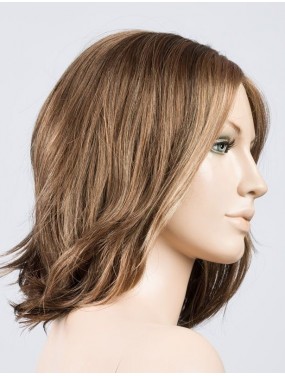 Perruque Destiny Mono Part Ellen Wille teinte Tobacco Lighted sur mannequin vue de profil