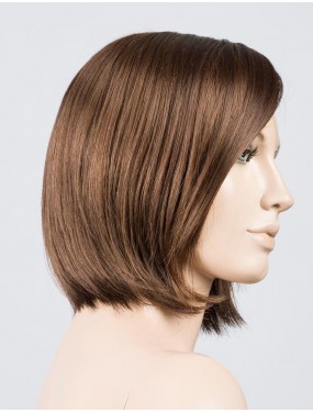 Perruque Elite Small Mono Part Ellen Wille teinte Chocolate Mix sur mannequin vue de profil