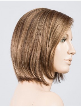 Perruque Elite Small Mono Part Ellen Wille teinte Mocca Mix sur mannequin vue de profil