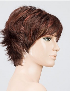 Perruque Flip Mono Ellen Wille teinte Darkauburn Rooted sur mannequin vue de profil