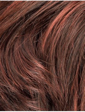 Perruque Flip Mono Ellen Wille teinte Darkauburn Rooted gros plan de la teinte