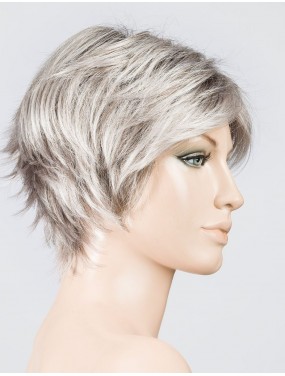 Perruque Flip Mono Ellen Wille teinte Stonegrey Rooted sur mannequin vue de profil