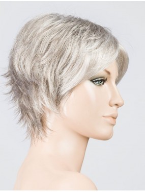 Perruque Flip Mono Ellen Wille teinte Snow Mix sur mannequin vue de profil