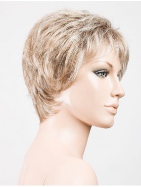 Perruque Foxy Mono Ellen Wille teinte Champagne Rooted sur mannequin vue de profil