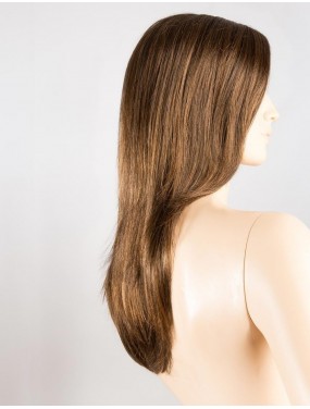 Perruque Glamour Mono Part Ellen Wille teinte Chocolate Rooted sur mannequin vue de profil