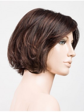 Perruque Like Mono Part Ellen Wille teinte Darkchocolate Rooted sur mannequin vue de profil