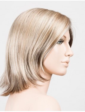 Perruque Limit Mono Part Ellen Wille teinte Sandmulti Rooted sur mannequin vue de profil