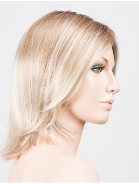 Perruque Limit Mono Part Ellen Wille teinte Sandyblonde Rooted sur mannequin vue de profil