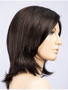 Perruque Lucky Mono Part Ellen Wille teinte Espresso Mix sur mannequin vue de profil
